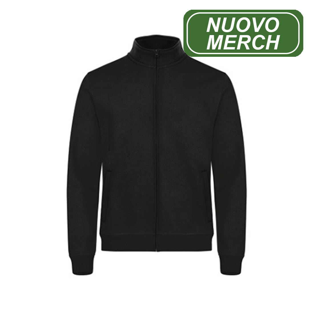 Felpa a collo alto con zip